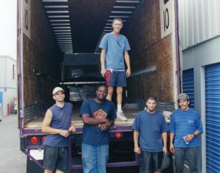 [The unloading crew]